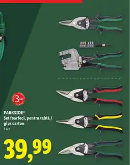Lidl PARKSIDE® Set foarfeci, pentru tablă / gips carton Ofertă