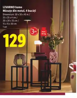 Lidl LIVARNO HOME Măsuţe din metal Ofertă