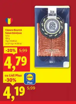 Lidl Cámara Noastră Salam bǎnǎțean Ofertă