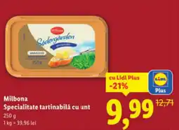 Lidl Milbona Specialitate tartinabilă cu unt Ofertă