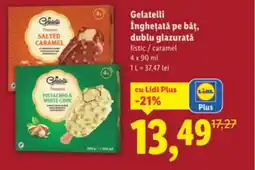 Lidl Gelatelli Îngheţată pe băț, dublu glazurată Ofertă