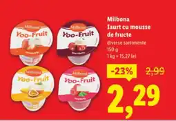 Lidl Milbona Iaurt cu mousse de fructe Ofertă