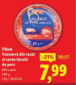 Lidl PIKOK Conservă din rasol şi carne tocată de porc Ofertă