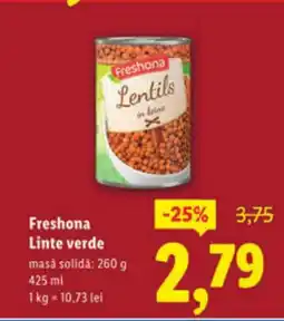 Lidl Freshona Linte verde Ofertă