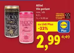 Lidl Allini Vin perlant Ofertă