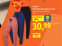 Lidl CRIVIT Pantaloni din molton, damă Ofertă