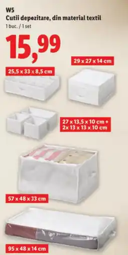 Lidl W5 Cutii depozitare, din material textil Ofertă