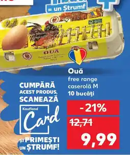 Kaufland Ouǎ free range caserolǎ M Ofertă