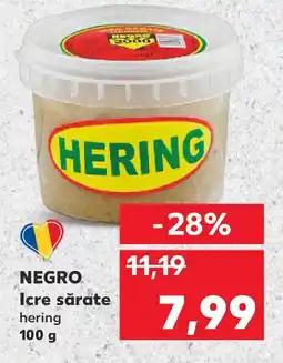 Kaufland NEGRO Icre sărate hering Ofertă