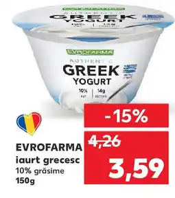 Kaufland EVROFARMA iaurt grecesc Ofertă