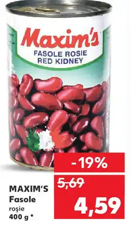 Kaufland MAXIM'S Fasole roşie Ofertă