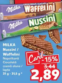 Kaufland MILKA Nussini / Waffelini Ofertă