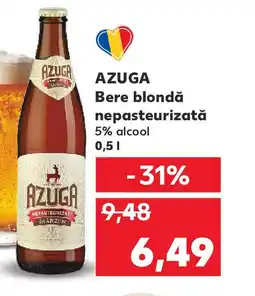Kaufland AZUGA Bere blondă nepasteurizată Ofertă