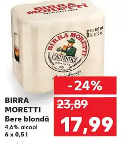 Kaufland BIRRA MORETTI Bere blondă Ofertă