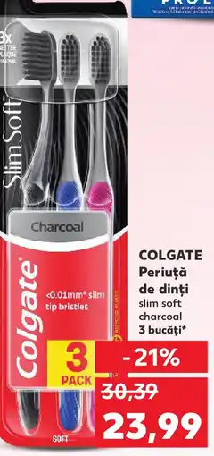 Kaufland COLGATE Periuţă de dinți slim soft charcoal Ofertă