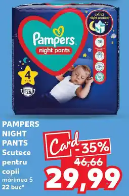 Kaufland PAMPERS NIGHT PANTS Scutece pentru copii Ofertă