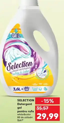 Kaufland SELECTION Detergent gel pentru rufe white&color Ofertă
