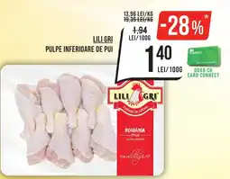Mega Image LILI GRI Pulpe inferioare de pui Ofertă