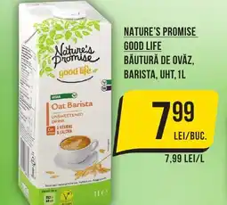 Mega Image Nature's promise good life băutură de ovăz, barista, uht Ofertă