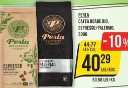 Mega Image PERLA Cafea boabe bio, espresso/palermo Ofertă