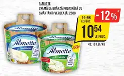 Mega Image Almette cremă de brânză proaspătă cu smântână/verdeață Ofertă
