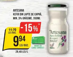 Mega Image Artesana kefir din lapte de capră, min. 3% grăsime Ofertă