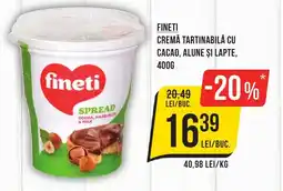 Mega Image Fineti cremă tartinabilă cu cacao, alune și lapte, Ofertă