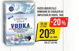 Mega Image Fazer liqueur fills bomboane de ciocolată cu umplutură de vodcă Ofertă
