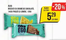 Mega Image ALKA Biscuiți cu cremă de ciocolată, 143g/frișcă și lămâie Ofertă