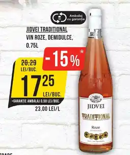 Mega Image JIDVEI TRADITIONAL Vin roze, demidulce Ofertă