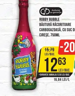 Mega Image ROBBY BUBBLE Băutură răcoritoare carbogazoasă, cu suc de cireșe Ofertă