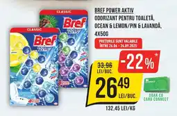 Mega Image Bref Power aktiv odorizant pentru toaletă, ocean & lemon/pin & lavandă Ofertă