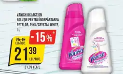 Mega Image Vanish Oxi action soluţie pentru îndepărtarea petelor, pink/crystal white Ofertă