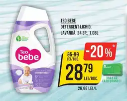 Mega Image TEO Bebe Detergent lichid, lavandă Ofertă