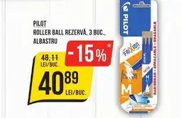Mega Image PILOT Roller ball rezervă, albastru Ofertă