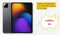 Media Galaxy Tableta XIAOMI Pad 7, 11.2", 8GB RAM, 256GB, Wi-Fi, Gray Ofertă
