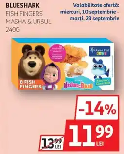 Auchan Blueshark fish fingers masha & ursul Ofertă