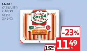 Auchan Caroli crenvurști cu piept de pui Ofertă