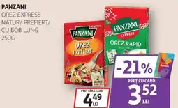 Auchan PANZANI Orez express natur/prefiert/ cu bob lung Ofertă