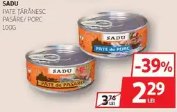 Auchan SADU Pate ţărănesc pasåre/porc Ofertă