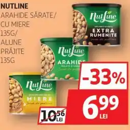 Auchan Nutline arahide sărate/ cu miere Ofertă