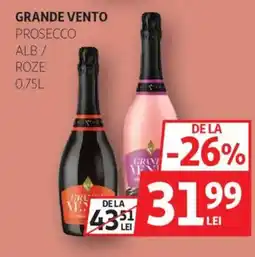 Auchan Grande vento prosecco alb/ roze Ofertă