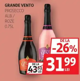 Auchan Grande vento prosecco alb/ roze Ofertă