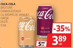 Auchan Coca-cola băutură carbogazoasă cu aromă de vanilie/ cireşe doză Ofertă