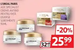 Auchan L'OREAL PARIS Age specialist cremă antirid pentru faţă Ofertă