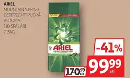 Auchan ARIEL Mountain spring detergent pudră automat 110 spălări Ofertă