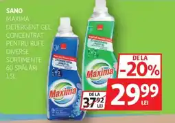 Auchan Sano maxima detergent gel concentrat pentru rufe Ofertă