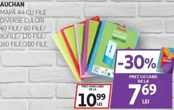 Auchan Auchan mapă a4 cu file Ofertă