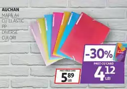 Auchan Auchan mapa a4 cu elastic PP Ofertă