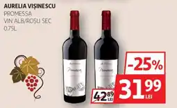 Auchan Aurelia vişinescu promessa vin alb/roşu sec Ofertă